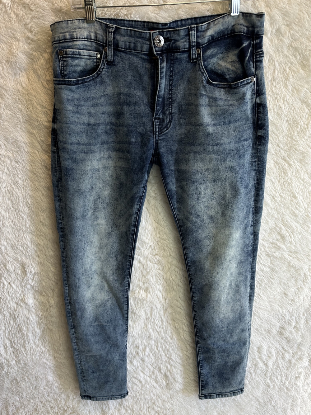 Guess Men's Skinny Jeans in Washed Blue 34X32